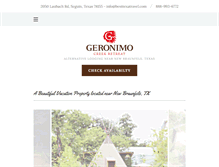 Tablet Screenshot of geronimocreekretreat.com